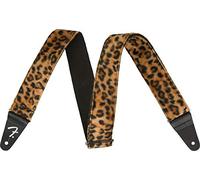Fender, WILD ANIMAL PRINT STRAPS, LEOPARD Tracolla in poliestere per chitarra, Larghezza 5cm, Colore Leopard