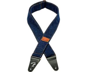 Fender Wrangler Tracolla Cinta Chitarra Denim Jeans Pelle 5x147 cm Dark Indigo