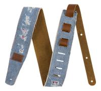 Fender x Wrangler - Tracolla per chitarra in denim rivettato