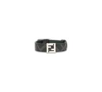 Fendi Black Calf Leather Bos Taurus Bracelet - L
