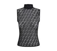 Fendi Black Polyamide Sleeveles T-Shirt - S