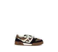 Fendi Brown Calf Leather Bos Taurus Athletic Sneakers - EU38/US8