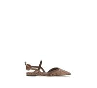 Fendi Brown Polyamide Ballet Flats - EU36.5/US6.5