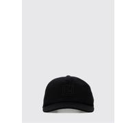 FENDI Cappello da baseball in lana e cashmere con monogram FF e chiusura a strappo OS Nero