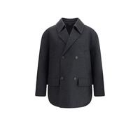Fendi Gray Fleece Wool Coat - M