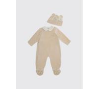 FENDI Set 2 pezzi da bambino in velluto di cotone con colletto Peter Pan 12M Beige