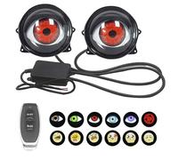 Fendinebbia a Led Dinamici Big Eye Ball Occhi da Diavolo 12V Colori Regolabili con Lenti Che Illuminano Le Luci del Bulbo Oculare Fari per Decorare Qualsiasi Auto Lens model 33 mode