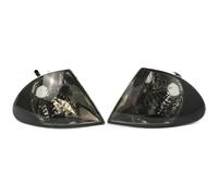 Fendinebbia Anteriore Indicatore Di Direzione Per BMW Serie 3 E46 Berlina Lampeggiante Fendinebbia Alloggiamento Senza Lampadina Faro Anteriore Luce D'angolo Fendinebbia Auto(Crystal black-LR)