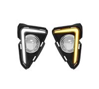 Fendinebbia Anteriore Per Toyota Per RAV4 2016 2017 2018 DRL Luci Di Marcia Diurna Indicatore Di Direzione Cornice Fendinebbia Finitura Cromata Bianco Giallo Anteriore Fendinebbia