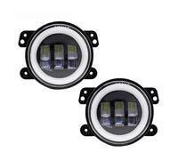 Fendinebbia Anteriori Per Dodge Per Journey Per Magnum Per Caricabatterie Faro LED 4 Pollici 30W Fendinebbia LED Con Anello Halo Bianco DRL Angel Eyes Light Luci Antinebbia(2 pieces)