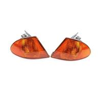 Fendinebbia Auto Per BMW Serie 3 Per E46 4 Porte Faro Anteriore Lente Ambra Trasparente Alloggiamento Lampada Indicatore Direzione Senza Lampadina(Crystal white,Left and Right)