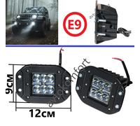 Fendinebbia da incasso a LED 2x18W integrati nel paraurti anteriore per auto 4x4