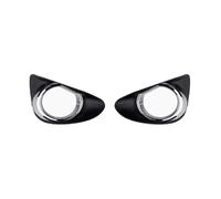 Fendinebbia Griglia Mesh PER Yaris PER Hatchback PER Vitz 2013 2014 Auto Telaio Coperture Lunetta Fendinebbia Fari Trim Copertura Della Luce Di Nebbia Lama Fendinebbia Copertura(Left and Right)