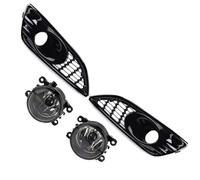 Fendinebbia Guida Compatibile con Ford per Fiesta per MK7 2012-2017 Set Luce Fendinebbia Maglia Cava A Nido d'Ape Paraurti Anteriore per Auto Fendinebbia Griglia Inferiore Griglia di Copertura