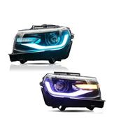 Fendinebbia Lampada Corsa Diurna Per Chevy Per Camaro 2014 2015 Accessori Per Auto Colorati Anteriori DRL Indicatori Di Direzione 2pc RGB Led Faro(RGB Style)