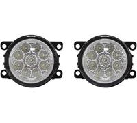 Fendinebbia per Nissan Patrol 2005 2006 2007 2008 2009 2010 2011 2012 2013 Paraurti Anteriore Auto Fendinebbia DRL, Stile Giallo (a/9 LED Bianco/Normale)