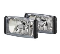 HELLA 1NB 010 951-831 FF/Alogeno-Kit fendinebbia, Comet FF 450, 12/24V, rettangolare, Montaggio, esterno, colore diffusore luce cristallino, Sx/Dx, Kit, Quantità 2