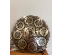 Feng Gong 60 cm - Gong tibetano fatto a mano con incisione Fiore della Vita | Guarigione del suono, meditazione e lavoro energetico