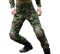 Feng - Pantaloni mimetici da uomo mimetici mimetici per attività all'aria aperta, multi tasche, traspiranti, impermeabili, militari