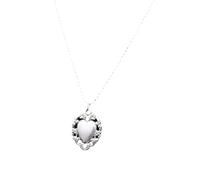 Feng Shui Accessori per Ragazze Collana a Cuore Sacro cattolico Cristiano in Argento Sterling 925 per Donne Uomini, Collana Vintage a Cuore Sacro di Gesù - Ciondolo a Forma di Cuore Sacro con Catena
