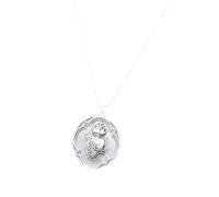 Feng Shui Accessori per Ragazze Collana a Cuore Sacro cattolico Cristiano in Argento Sterling 925 per Donne Uomini, Collana Vintage a Cuore Sacro di Gesù - Ciondolo a Forma di Cuore Sacro con Catena