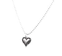 Feng Shui Accessori per Ragazze Collana a Cuore Sacro cattolico Cristiano in Argento Sterling 925 per Donne Uomini, Collana Vintage a Cuore Sacro di Gesù - Ciondolo a Forma di Cuore Sacro con Catena