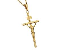 Feng Shui Accessori per Ragazze Collana con crocifisso da Uomo in Argento Sterling 925, Collana con Croce con Gesù sopra - Ciondolo crocifisso per Uomo, Collana con Croce di Gesù Cristiano per Regali