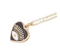 Feng Shui Accessori per Ragazze Collana del malocchio per Donne e Ragazze, Collana Turca del malocchio Portafortuna in Argento Sterling 925 Collana del malocchio del Cuore della Boemia, Collana del