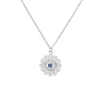 Feng Shui Accessori per Ragazze Collana del malocchio per Donne e Ragazze, Collana Turca del malocchio Portafortuna in Argento Sterling 925 Collana del malocchio del Cuore della Boemia, Collana del