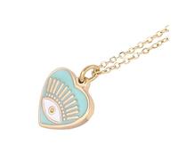 Feng Shui Accessori per Ragazze Collana del malocchio per Donne e Ragazze, Collana Turca del malocchio Portafortuna in Argento Sterling 925 Collana del malocchio del Cuore della Boemia, Collana del