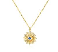 Feng Shui Accessori per Ragazze Collana del malocchio per Donne e Ragazze, Collana Turca del malocchio Portafortuna in Argento Sterling 925 Collana del malocchio del Cuore della Boemia, Collana del