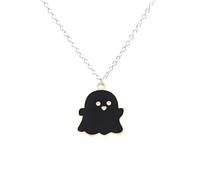 Feng Shui Accessori per Ragazze Collana in Argento Sterling 925 per Donne e Uomini, Migliore Amico Simpatico Cartone Animato Diavolo Amicizia Coppia Ciondolo, Collana a Fascia, Collana urla Viso,