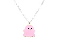 Feng Shui Accessori per Ragazze Collana in Argento Sterling 925 per Donne e Uomini, Migliore Amico Simpatico Cartone Animato Diavolo Amicizia Coppia Ciondolo, Collana a Fascia, Collana urla Viso,