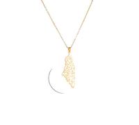 Feng Shui Accessori per Ragazze Collana Israele, Argento Sterling 925 Collana con Pendente Mappa Israele Palestina Paese Geografia Collane a Catena per Donne Gioielli Regalo Commercio all'Ingrosso