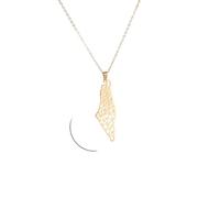 Feng Shui Accessori per Ragazze Collana Israele, Argento Sterling 925 Collana con Pendente Mappa Israele Palestina Paese Geografia Collane a Catena per Donne Gioielli Regalo Commercio all'Ingrosso