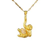 Feng Shui Accessori per ragazze Collana scimmia in argento sterling 925 per donne e uomini, collane di scimmie animali, ciondolo gabbia scimmia, ciondolo scimmia, collana scimmia per ragazze, ciondolo