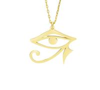 Feng Shui, Amuleto in argento sterling 925 Collana Reiki Occhio di per uomini e donne, Minimalista che tutto vede - Collana Vinttage Ra, Ciondolo Illuminati