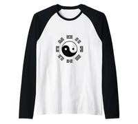 Feng Shui Bagua Yin e Yang Maglia con Maniche Raglan