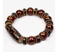 Feng shui bracciale agata in cristallo pietra in pietra bracciale tibetana dzi perle di preghiera del braccialetto mala perle buona fortuna bracciale talisman gemma naturale bracciale reiki cristallo