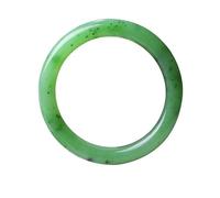 Feng Shui - Bracciale rigido da donna, in giada, verde naturale, con scatola per gioielli, regalo fortunato per la mamma, elegante gioiello per il benessere
