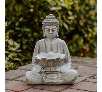 Feng-Shui Buddha Con Conchiglia Figura 33 CM 9 KG Grigio Cemento bianco
