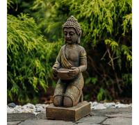 Feng-Shui Buddha per Lanterna Figura di Pietra 43 CM 9 KG Oro Calcestruzzo