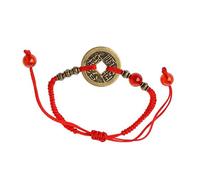 Feng Shui I Ching antica moneta Kabbalah corda rossa attira fortuna bracciali ricchezza Bello e attraente