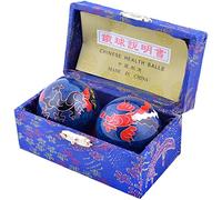 Feng Shui - Palline cinesi per la salute, 3,8 cm, colore: Blu con fenice e drago