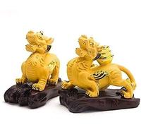 Feng Shui/piyao Statue Decorazioni per la casa Artigianato Un Paio di Figurine della Decorazione di Resina Cinese Miglior Regalo di congratulazioni per la casa Attrarre ricchezza e buona Fortuna 417
