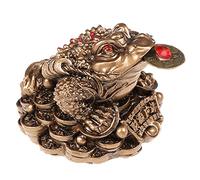 Feng Shui Soldi per Rospo Fortuna Ricchezza Cinese Dorato per Rana per Toad Moneta Decorazione Casa Ufficio Tavolo Orna