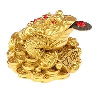Feng Shui Soldi per Rospo Fortuna Ricchezza Cinese Dorato per Rana per Toad Moneta Decorazione Casa Ufficio Tavolo Orna