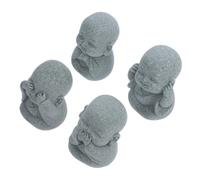 Feng Shui Staffa di Luce 3 Set Piccolo Monaco Ornamenti Decorazione di Pesce Statua da Tavolo Statuetta Artigianale Statua Artigianale Decorazione per Acquario Scultura da Tavolo Statua di Buddha