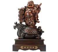 Feng Shui Statua Ornamento Buddha Ridente Figurine Decorazione Home Office Benedica la prosperità e la ricchezza per Il Regalo