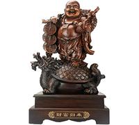 Feng Shui Statua Ornamento Laughing Buddha Figurine Decorazione Home Office Benedica la prosperità e la ricchezza per Il Regalo